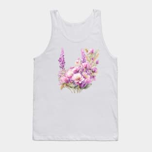 Beautiful Purple and Pink Wildflowers meadow, Lavender Flowers Violet Wildflowers garden Tank Top